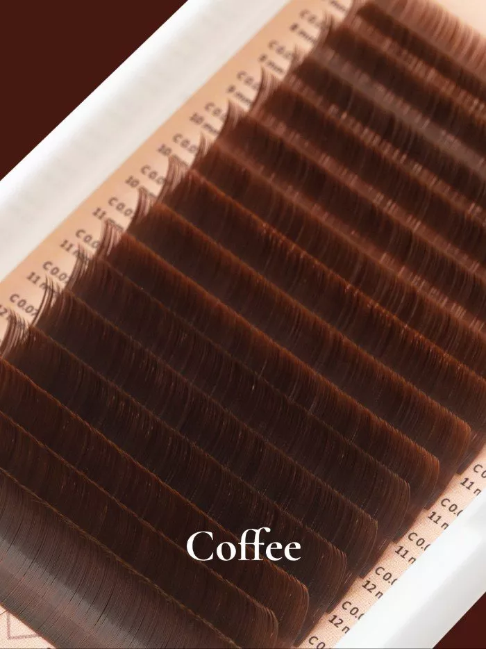 Ресницы коричневые BARBARA COFFEE микс