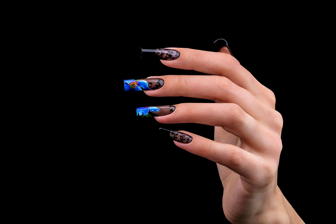 фактурные бантики на ногтях дизайн ногтей
